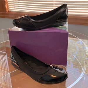 Laura Ashley Black Low Wedge shoe